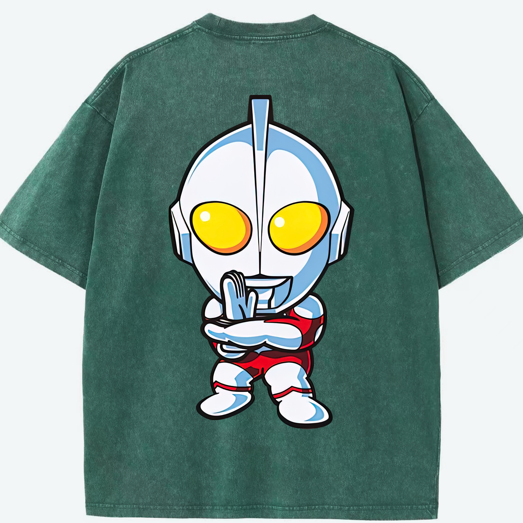 （画像用） ウルトラマン Ultraman 綿100% ヴィンテージ風 半袖Tシャツ（背面プリント）